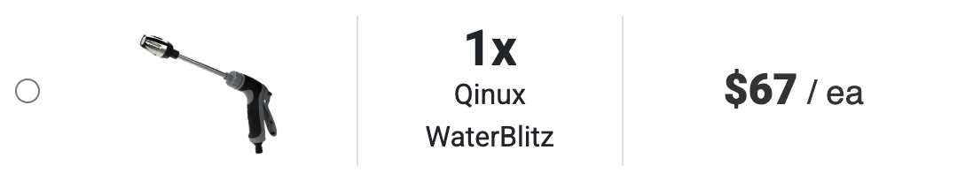 Qinux WaterBlitz 50% Discount For Single Package