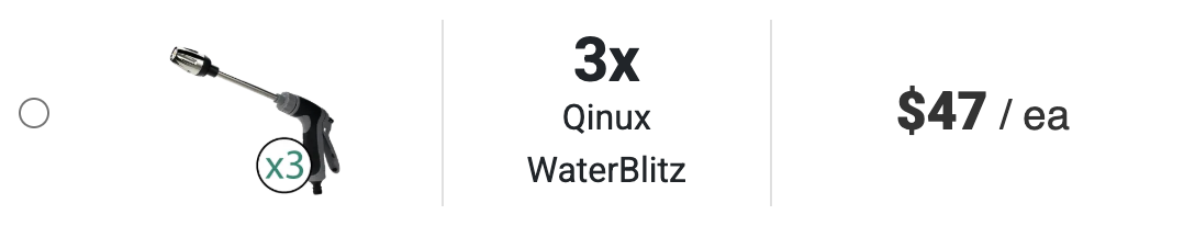Qinux WaterBlitz 50% Discount For Triple Package